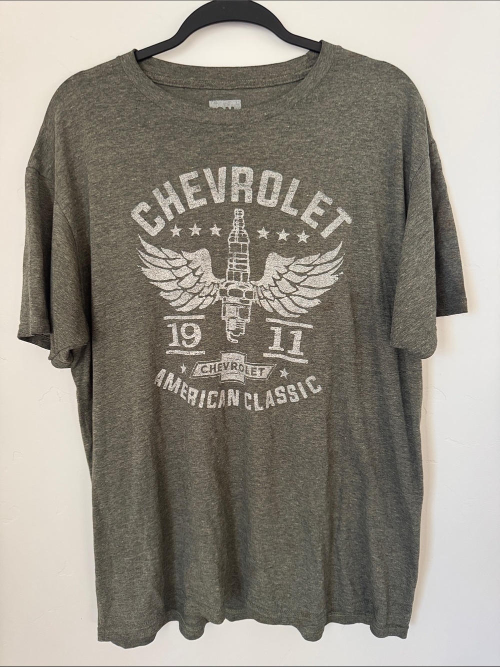 Chevrolet 1911 American Classic Graphic T-Shirt Gray GM Licensed Unisex XL